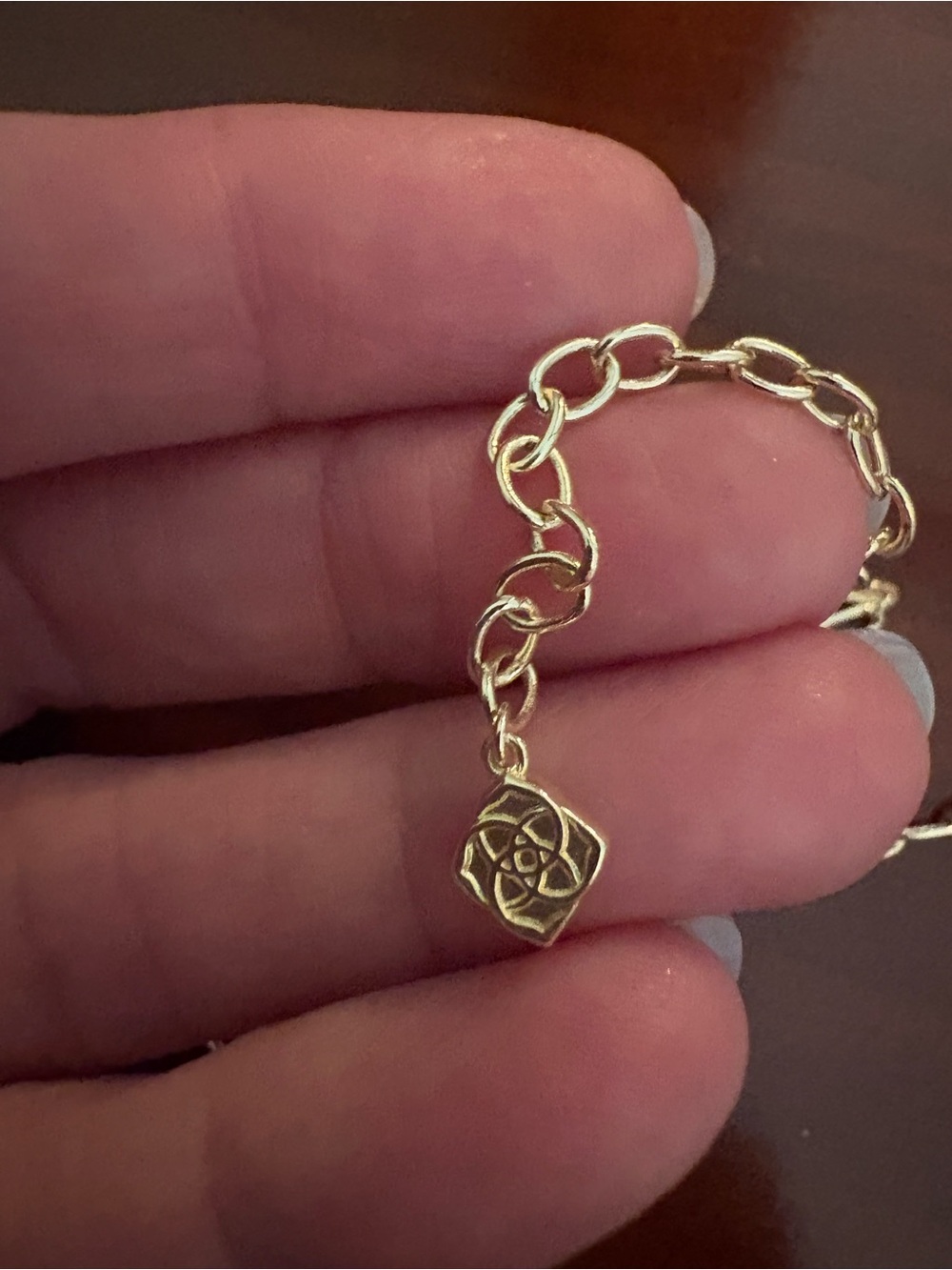 Kendra Scott Gold Padlock Charm Paperclip Chain Necklace - Women - Picture 3 of 3